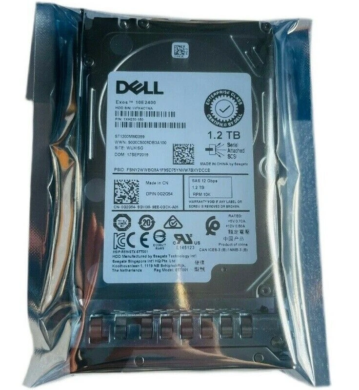 G2G54 DELL 1.2TB 12Gb/s 2.5" 10K Enterprise Hard Drive ST1200MM0099 0G2G54 NEW - Image 1 of 2