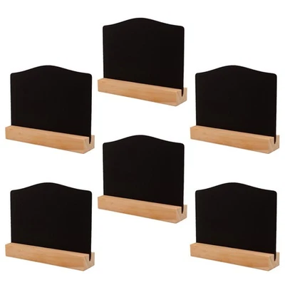6 Pcs Writing Board Small Message Chalkboard Sign Blackboard with Base Mini - Image 1 of 4