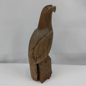 Carved Wood Eagle Sculpture Bird Artisan Folk Art Handmade - Picture 1 of 10