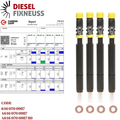 4x Injector Mercedes W211 W204 200 220CDI A6460700987 EJBR04201D DELPHI R04201D - Image 1 of 4