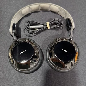 Shinola Canfield Wired Glossy Black Headset Black Leather Headphones - Picture 1 of 10