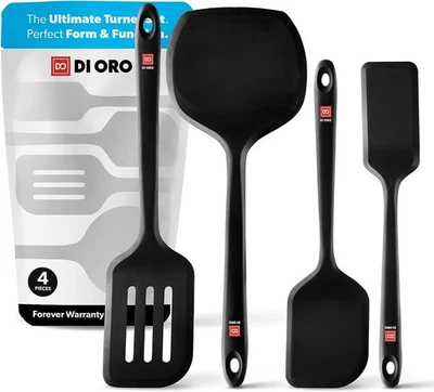 DI ORO Silicone Turner Spatula Set - Kitchen Spatulas for Nonstick Cookware -... - Image 1 of 4