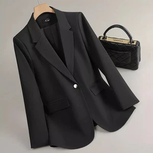 Americana Negro Verano Ligero Fila Elegante Casual Formal de Trabajo CF46978 - Imagen 1 de 2