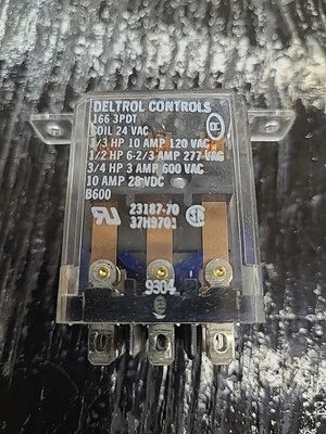 Lennox 37H97 Relay 24v / Deltrol 166 3PDT  - Image 1 of 4