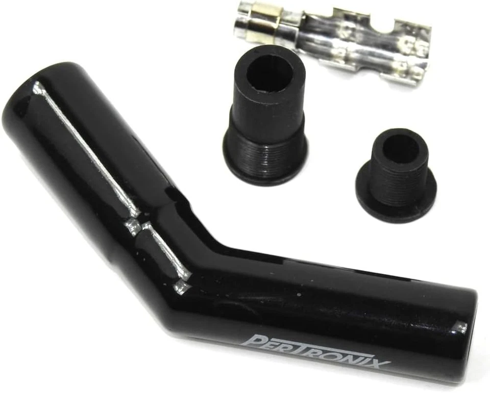 Bota bujía de cerámica negra Pertronix 8563HT-1 45 grados se adapta a cables de 8 mm Foto 1 de 1