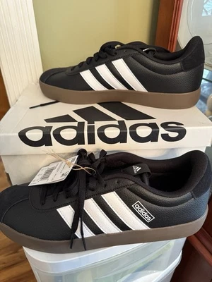 Adidas VL Court 3.0 Men's Sz 11.5 Sneakers Black White Stripe Shoes ID6286 - Image 1 of 4