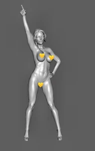 Akt 002 Erotische "Frau - stehend" - ca.20 cm - Maßstab 1:9 - unbemalt - Bild 1 von 4