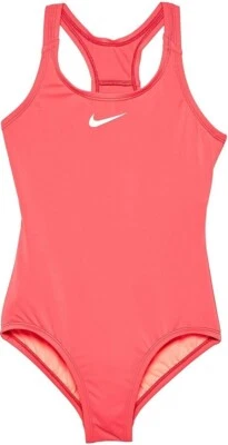 Nike L78009 Kids Solid Red Racerback Sport One-Piece Swimsuit Size 8 - Image 1 of 2