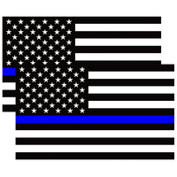 2x Blue Line US American Flag Vinyl Sticker Decal Blue Lives Matter