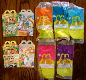 1992--DINO-MOTION DINOSAURS (5 Toys & 2 Boxes) McDonald's [NIP] - Picture 1 of 11