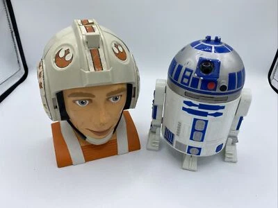 Star Wars Micro Machines 1996 Luke Skywalker Head & 1994 R2-D2 Galoob Vintage - Image 1 of 4