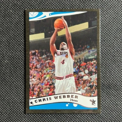2005-06 Topps Black /500 SP Chris Webber #130 HOF Philadelphia 76ers - Image 1 of 2