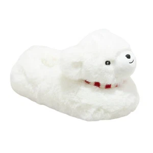 wondershop Toddler Boys Girls Holiday Polar Bear Character Slippers White 5T-6T - Picture 1 of 10