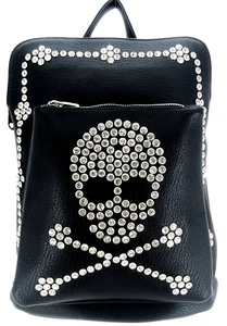 Women's Skull & Crossbones Rhinestones Backpack Bag - Picture 1 of 7