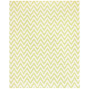 SAFAVIEH Dhurries DHU557A Handwoven Green / Ivory Rug - Picture 1 of 23