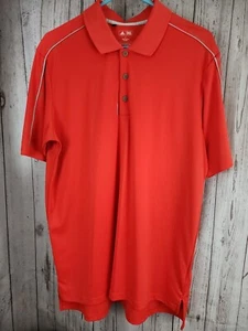 Adidas ADIZERO Golf Polo Shirt Mens Large ORANGE Climalite Short Sleeve!🔥 - Picture 1 of 12