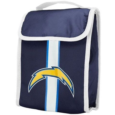 Los Angeles Chargers Insulated Lunch Bag/Box Cooler NEW Blue 9" x 7" x 4.5" Cover