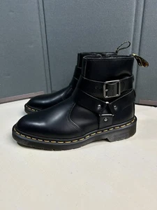 Dr. Martens Jaimes Leather Harness Chelsea Boots Black - Size Men 6 / Women 7 - Picture 1 of 8