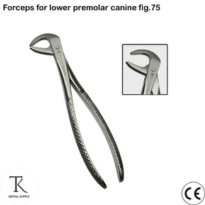Instrumento dental extracción dental cirugía premolares inferiores pinzas caninas Fig.75 - Imagen 1 de 4