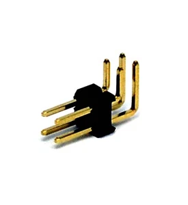 100pc Male Pin Header Right Angle 90° Dual Row 2x2P 2x2 4P * 2.54mm #110-04-38 - Picture 1 of 4