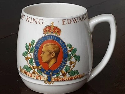 Vintage 1937 KING EDWARD VIII-Abdicated King Souvenir Mug-Cup-Solian Ware - Image 1 of 4