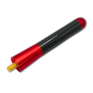 KIT DE ANTENA CORTA DE ALUMINIO BILLET DE FIBRA DE CARBONO ROJO 3" PARA FORD MUSTANG 94-14 - Imagen 1 de 8