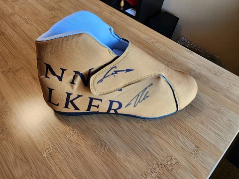 Fernando Alonso Autographed Formula 1 Alpinestar Driving Boot. Comes With COA Cover