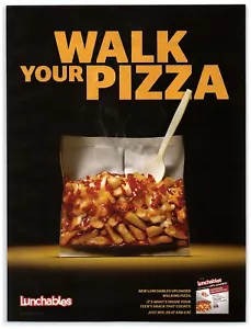 Anuncio impreso Lunchables 2016 cargado, camina por tu pizza almuerzo caliente en cuchara bolsa - Imagen 1 de 1