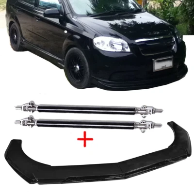 Front Bumper Lip Splitter Spoiler For Chevrolet Aveo Glossy Black Body Kit Foto 1 de 4