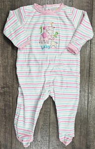 Baby Girl Clothes Absorba 6-9 Month 123 BabyElephant Giraffe Footed Outfit - Picture 1 of 3