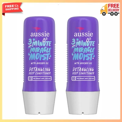 (Paquete de 4) Acondicionador Profundo Desenredante Humedad Miracle Aussie 3 Minute, 8 fl oz Foto 1 de 4