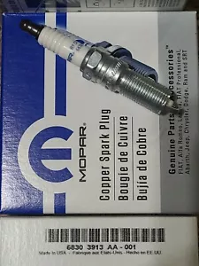 JEEP DODGE CHRYSLER RAM 5.7 6.1L HEMI SPARK PLUGS (1) OEM NEW MOPAR 68303913AA - Picture 1 of 1