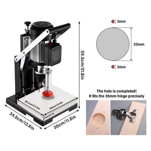 Portable Electric Hinge Drilling Machine 110V Door Processing Machine 35mm & 3mm - Picture 1 of 9
