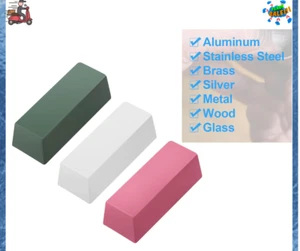 4 Oz. Buffing Polishing Compound Kit 3pcs Metal Polish Green White Red - Picture 1 of 6