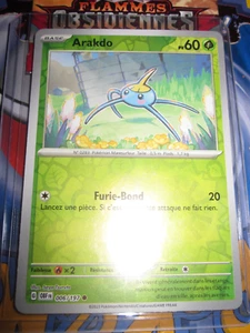 POKEMON ARAKDO 006/197 COM REVERSE HOLO FLAMMES OBSIDIENNES OBF EV3 - Picture 1 of 4