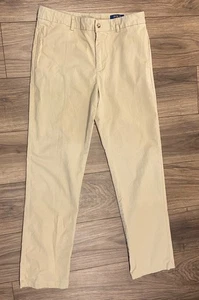 Polo Ralph Lauren Khaki Pants Boys Straight Chino Stretch Beige Cotton Youth 18 - Picture 1 of 7