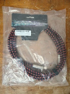 Premium Gitarren-/Instrumentenkabel schwarz, 10 Fuß 3 m, gerade auf rechtwinklige Stecker - Bild 1 von 15