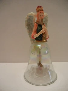 2 Renaissance Engel Glocken Glas und Resin 1 mit Horn und 1 mit Kranz von Ganz - Bild 1 von 14