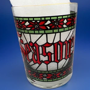 Vasos de felicitación de temporada Houze vitral 4 Navidad vacaciones caja original - Imagen 1 de 17