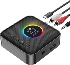 Bluetooth 5.4 Wireless Transmitter Receiver HiFi Audio Music Adapter AUX RCA NFC - Picture 1 of 13
