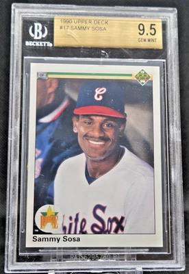 1990 Upper Deck Sammy Sosa #17 BGS Gem Mint 9.5 Rookie Card (BLC135) - Image 1 of 2