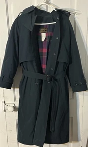 Vintage Eddie Bauer Trenchcoat Gänsedaunen Wolle gefüttert Damen mittelgrün 2in1 Fehler - Bild 1 von 8