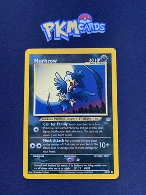 Pokémon TCG Murkrow Neo Revelation 46/64 Regular LP. - Image 1 of 3