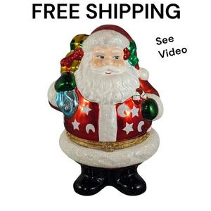 Christopher Radko Santa Chub A Dub Schmuckschatulle Süßigkeitenhalter Weihnachtsschmuck - Bild 1 von 16