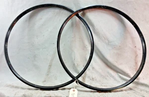 Velocity Disc 700c Racing Road Bike Rim Set Black 32S Doublewalled Cafe Commuter - Picture 1 of 10