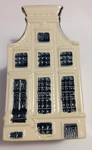 KLM Bols Blue Delft Miniature House - Number 63 Keizersgracht 407 Amsterdam - Picture 1 of 6