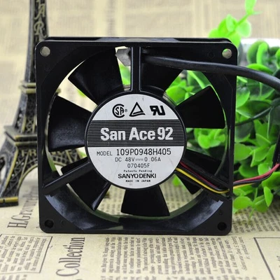 1pc For SANYO SanAce92 109P0948H405 48V 0.06A 9225 9CM Double Ball Inverter Fan - Image 1 of 4