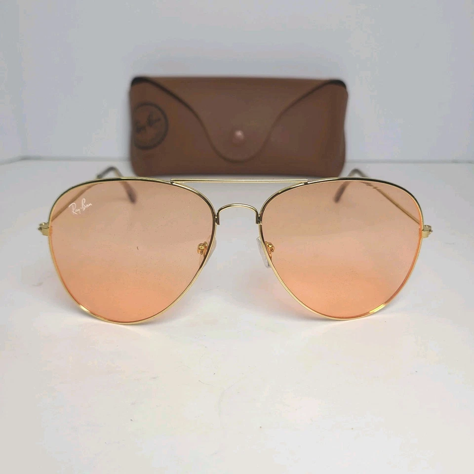 Gafas de sol Ray Ban Aviator doradas RB 3025 62-14-135 rosa/oro rosa SOLO MARCOS Foto 1 de 4