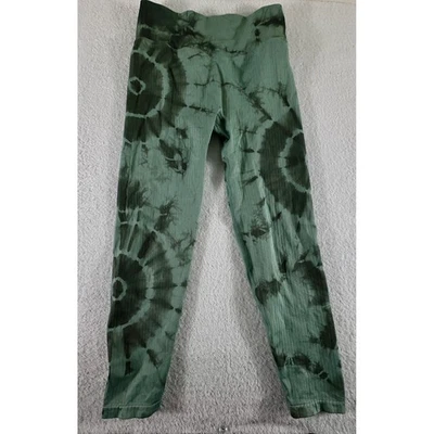 Pink Active Full Length Leggings Green Tie Dye Womens M Athletic - Image 1 of 4