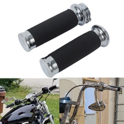 1" Handlebar Motorcycle Hand Grips for Harley Touring Road King Softail Custom - Изображение 1 из 4